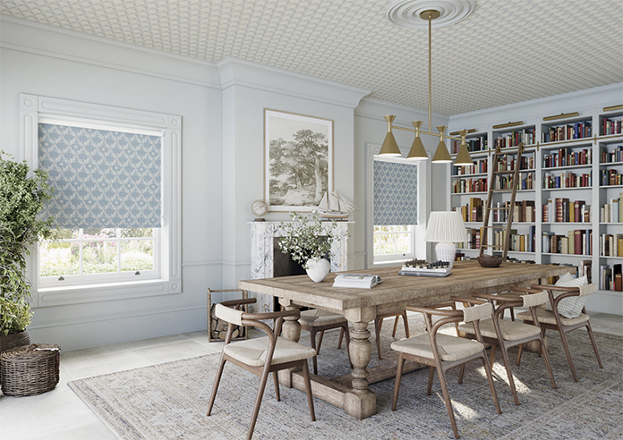 Trellis Prints, Vine and Bloom Raffs Blue - Twist&Fit Roller Blind - Image 7